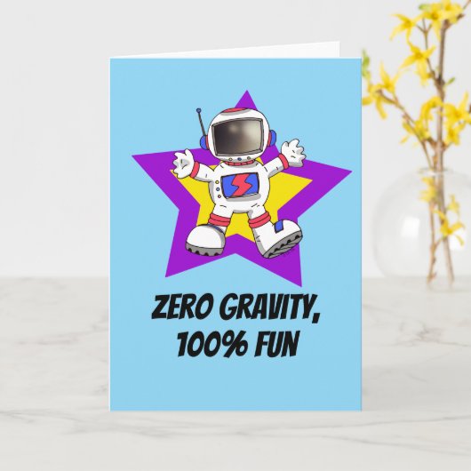 Eerste schooldag - Astronaut Kaart (Gele Bloem)