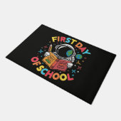 Eerste schooldag astronaut ruimte terug naar schoo deurmat (Schuin)
