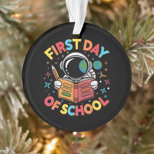 Eerste schooldag astronaut ruimte terug naar schoo ornament (Boom)