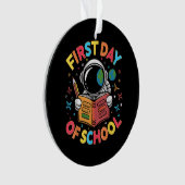 Eerste schooldag astronaut ruimte terug naar schoo ornament (voorkant)
