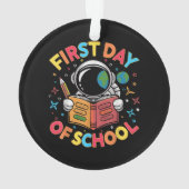 Eerste schooldag astronaut ruimte terug naar schoo ornament (achterkant)