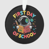 Eerste schooldag astronaut ruimte terug naar schoo ornament (voorkant)