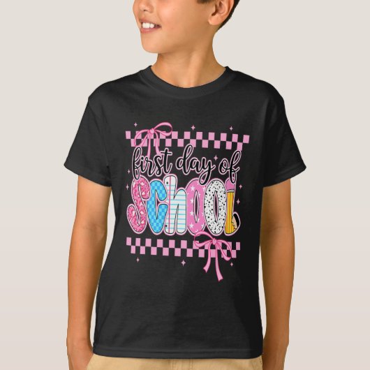 Eerste schooldag bloemstuk voor leraar t-shirt (Voorkant)