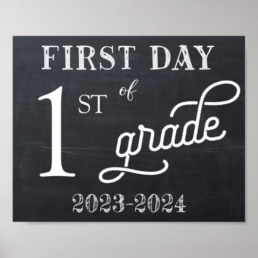 Eerste schooldag bord  poster (Voorkant)
