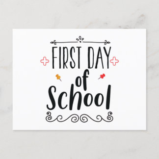 Eerste schooldag briefkaart