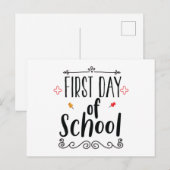Eerste schooldag briefkaart (Voorkant / Achterkant)