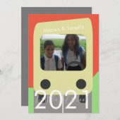 Eerste schooldag Bus Script Broer Zus Kaart (Voorkant / Achterkant)