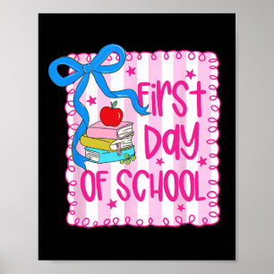 Eerste schooldag Coquette meisjesachtig potlood te Poster