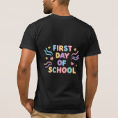 Eerste schooldag Cute 3D Pastel T-shirt (Achterkant)