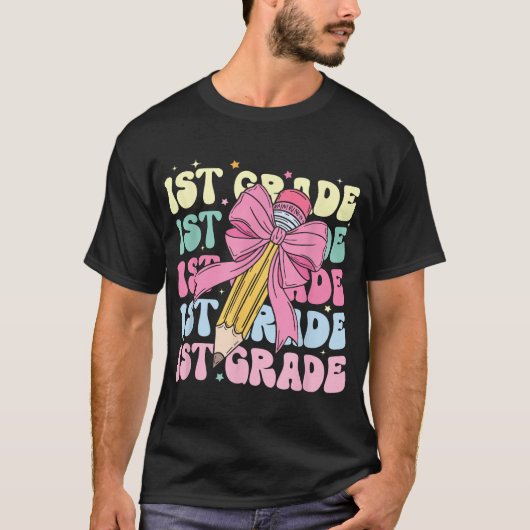 Eerste schooldag eerste klas potlood Coquette T-shirt (Voorkant)