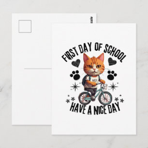 Eerste schooldag, fijne dag briefkaart