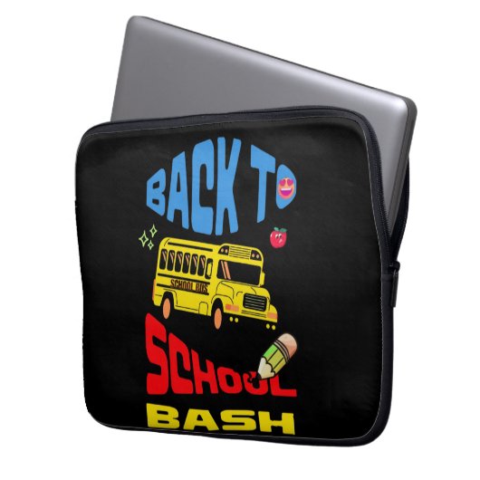 Eerste schooldag frisse start laptop sleeve (Voorkant Links)