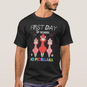 Eerste schooldag Geen probleem Lama T-shirt