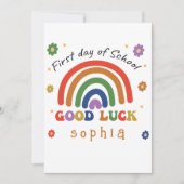 Eerste schooldag *GEPERSONALISEERD* Succes bij sc Bedankkaart (Voorkant)