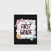 Eerste schooldag Girly Coquette4 Kaart (Voorkant)