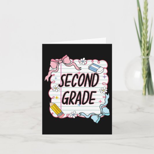 Eerste schooldag Girly Coquette5 Kaart (Voorkant)