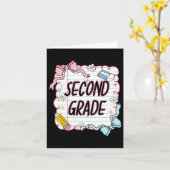 Eerste schooldag Girly Coquette5 Kaart (Gele Bloem)