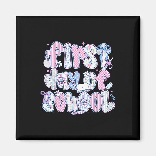 Eerste schooldag Grappige terug naar school Studen Magneet (Voorkant)