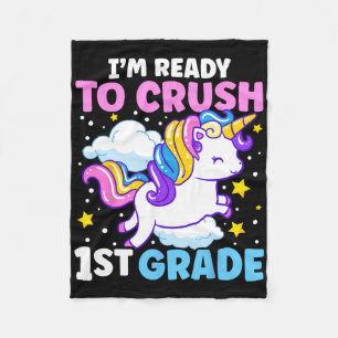 Eerste schooldag Ik ben klaar om 1e klas U te verp Fleece Deken