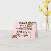 Eerste schooldag kaart (Gele Bloem)