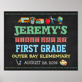 Eerste schooldag Kinderen Poster Foto Rekwisieten
