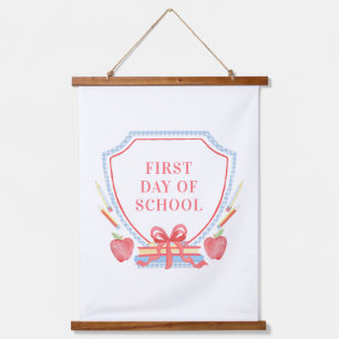 Eerste schooldag   Klaslokaal Hangend Wandkleed
