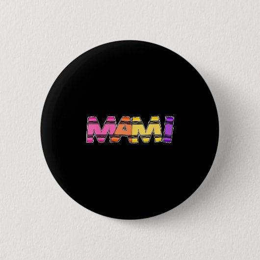 Eerste schooldag kleuterschool potlood moeder mama ronde button 5,7 cm (Voorkant)