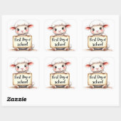 Eerste schooldag- Knuffel Lam Sticker (Vel)