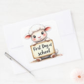 Eerste schooldag- Knuffel Lam Sticker (Envelop)