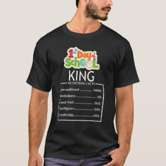 Eerste Schooldag Koning Voedingsfeiten Leraar S T-shirt