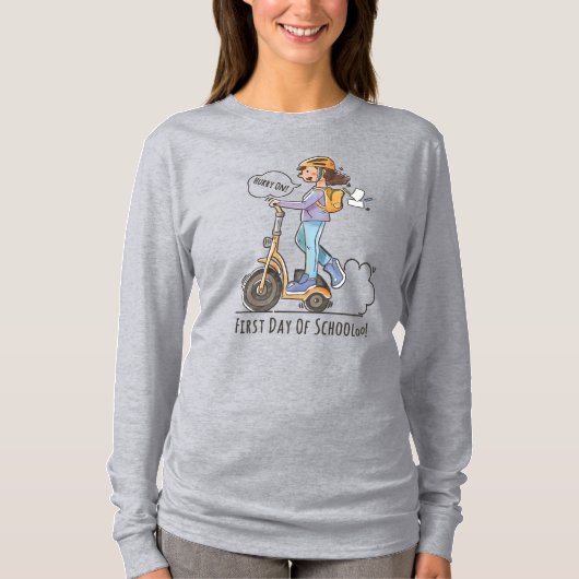 Eerste schooldag | Lange mouwen voor dames T-shirt (Voorkant)