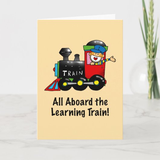 Eerste schooldag - leertrein kaart (Voorkant)