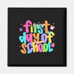 Eerste schooldag leraren student terug naar school magneet
