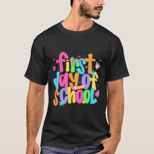 Eerste schooldag leraren student terug naar school t-shirt