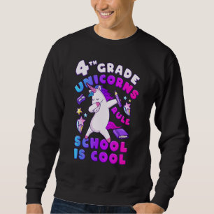 Eerste schooldag, meisje 4e leerjaar, eenhoorn, ac trui