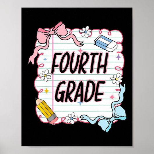 Eerste schooldag meisjesachtige Coquette1 Poster (Voorkant)