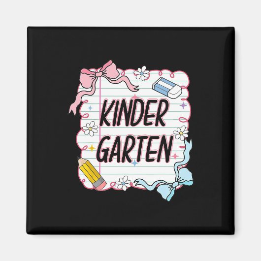 Eerste schooldag meisjesachtige Coquette3  Magneet (Voorkant)