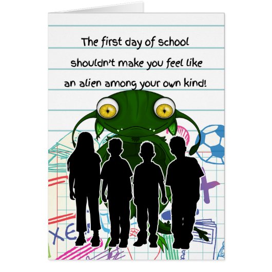 Eerste schooldag met Kinderen van Alien Humor Youn (Voorkant)