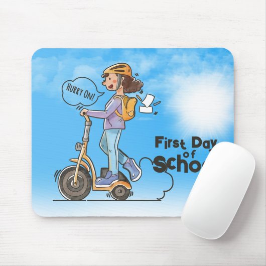 Eerste schooldag | muismat (Met muis)