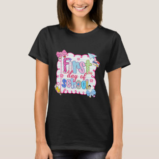 Eerste schooldag Preppy Coquette Strik Ck Terug Na T-shirt