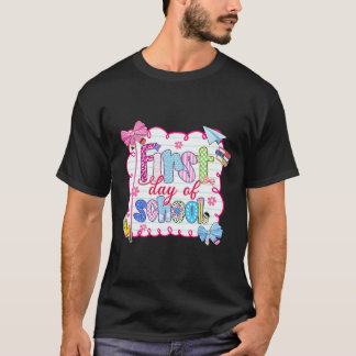 Eerste schooldag Preppy Coquette Strik Ck Terug Na T-shirt
