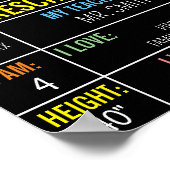 Eerste schooldag schoolbord voor meisje jongen poster (Hoek)