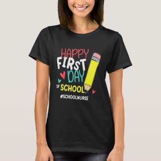 Eerste schooldag schoolverpleegster terug naar sch t-shirt
