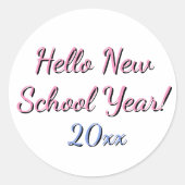 Eerste schooldag sticker voor leraren | Terug naar (Voorkant)