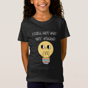 eerste schooldag terug, ik zal niet huilen 1e leer t-shirt