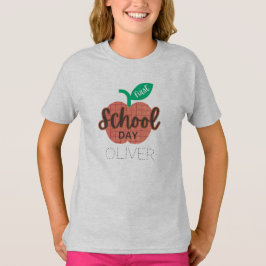 Eerste schooldag terug naar school Apple gepersona T-shirt