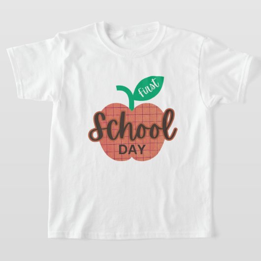 Eerste schooldag terug naar school Apple kinder T-shirt (Laagn)