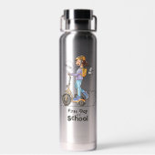 Eerste schooldag | thermisch geïsoleerd koper waterfles (Achterkant)