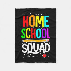 Eerste schooldag thuisonderwijs squad leerkracht fleece deken