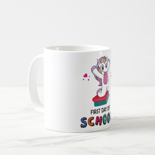 Eerste schooldag Unicorn Koffiemok (Voorkant links)
